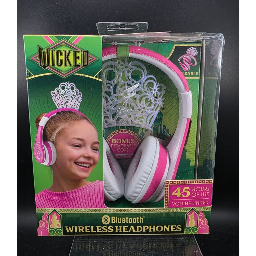 Wicked Kids Bluetooth Wireless Headphones Crown Attachment 45Hr Playtime